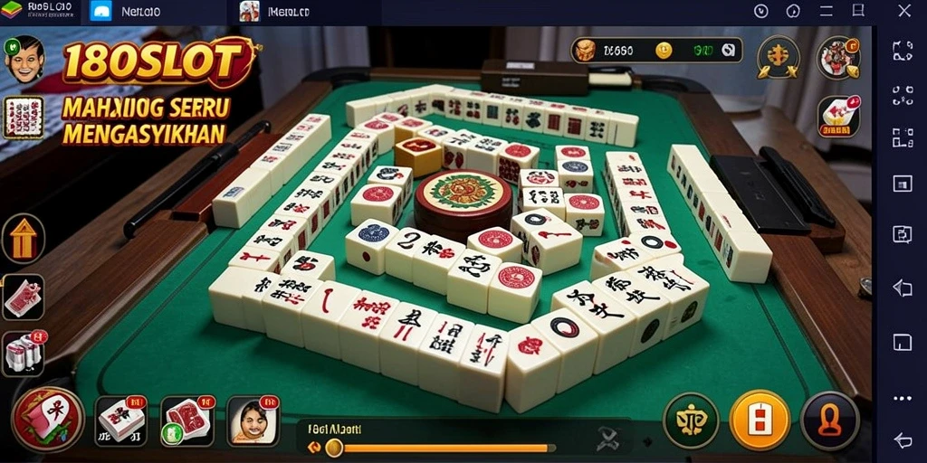 Screenshot gameplay 180SLOT yang menunjukkan serunya bermain Mahjong.