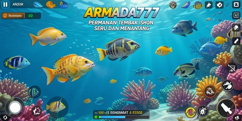 Screenshot dari gameplay seru Tembak Ikan di ARMADA777.