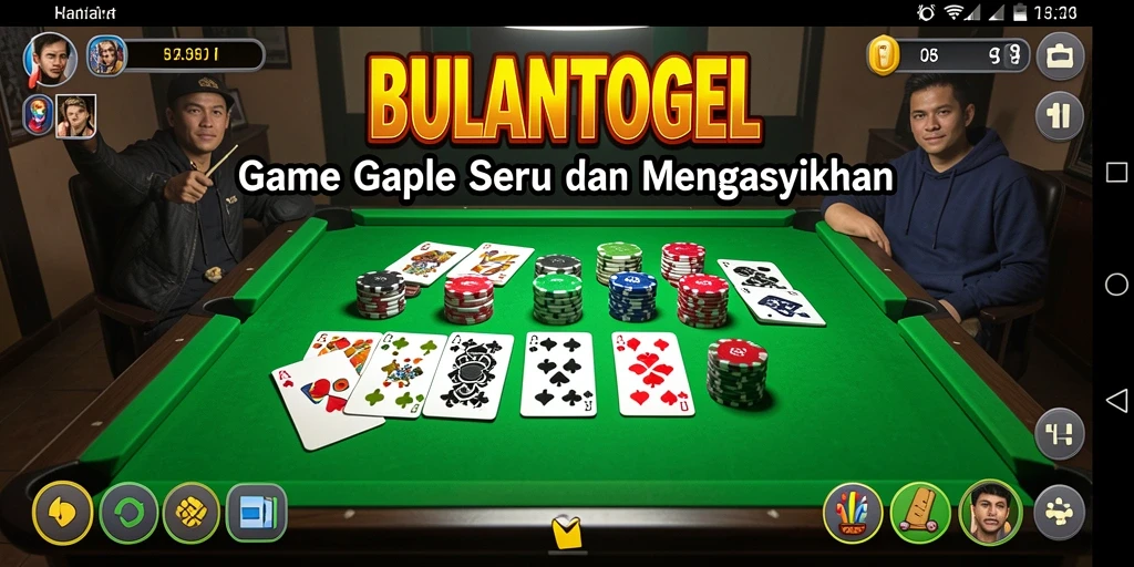 Tampilan utama gameplay Gaple yang seru dan interaktif.