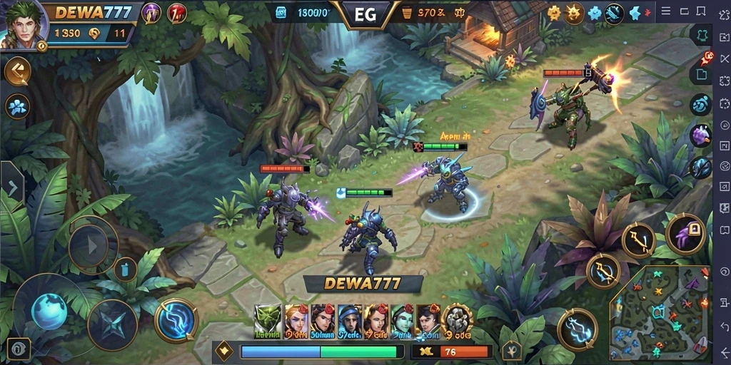 Tampilan gameplay DEWA777 yang menarik dan strategis.