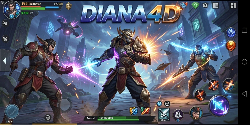 Tampilan gameplay menarik di DIANA4D dengan aksi pertarungan yang dinamis.