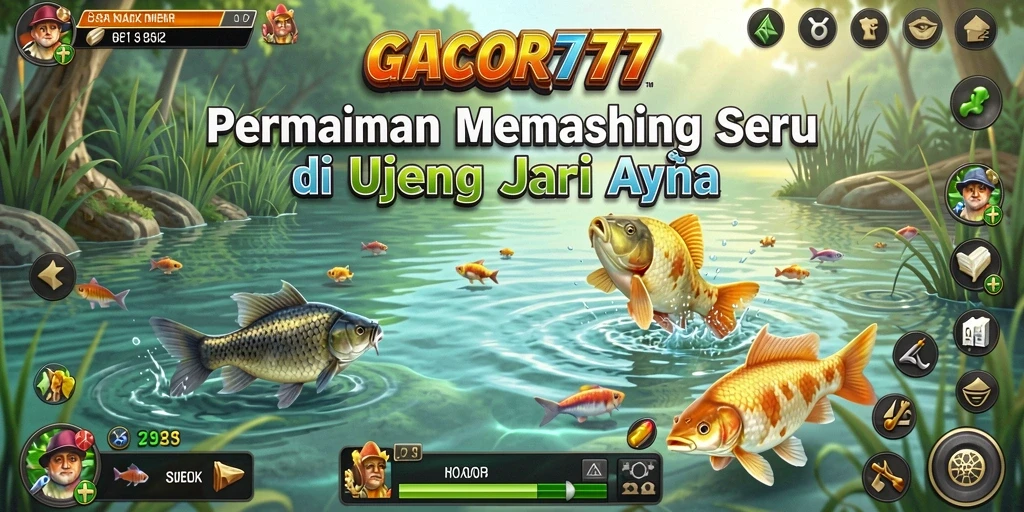 Screenshot GACOR777 menampilkan gameplay memancing yang memukau dan realistis.