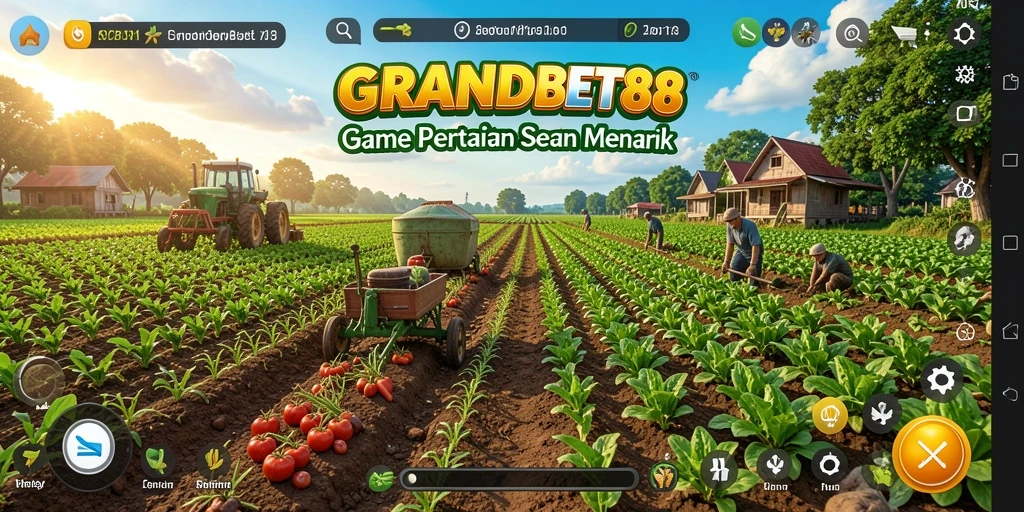 Tampilan gameplay menarik dengan aktivitas bertani.