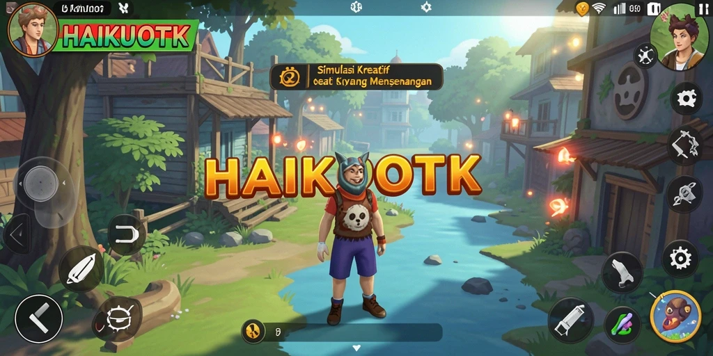 Tampilan gameplay HAIKUOTK menunjukkan dunia imajinasi yang kaya.
