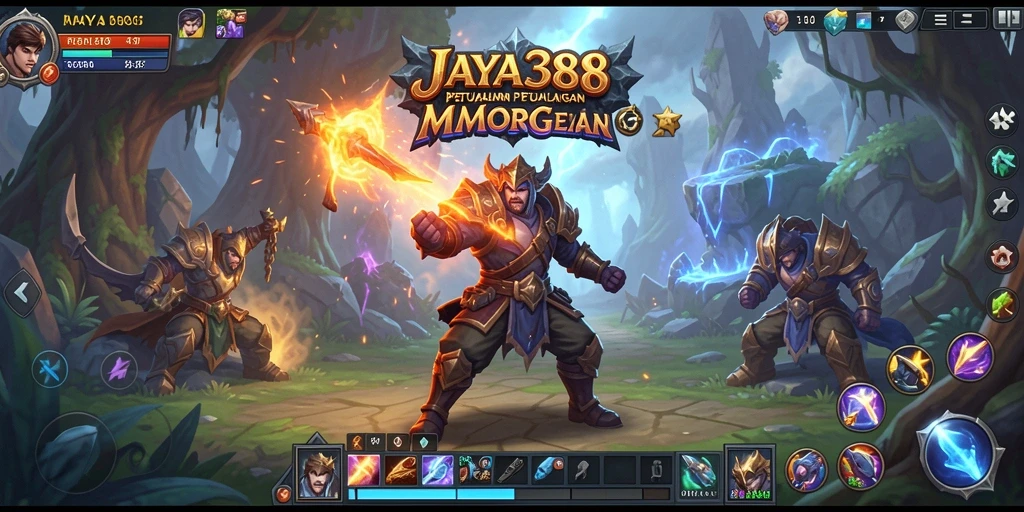 Gameplay JAYA388 yang menampilkan aksi pertarungan epik.