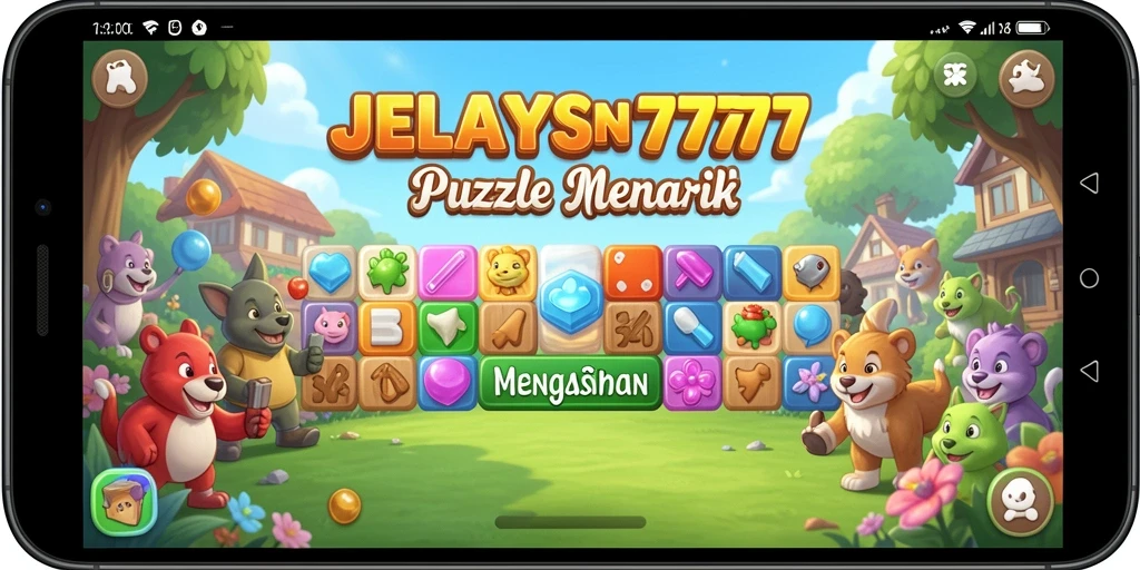 Tampilan gameplay JELAS777 yang penuh warna dan menarik.