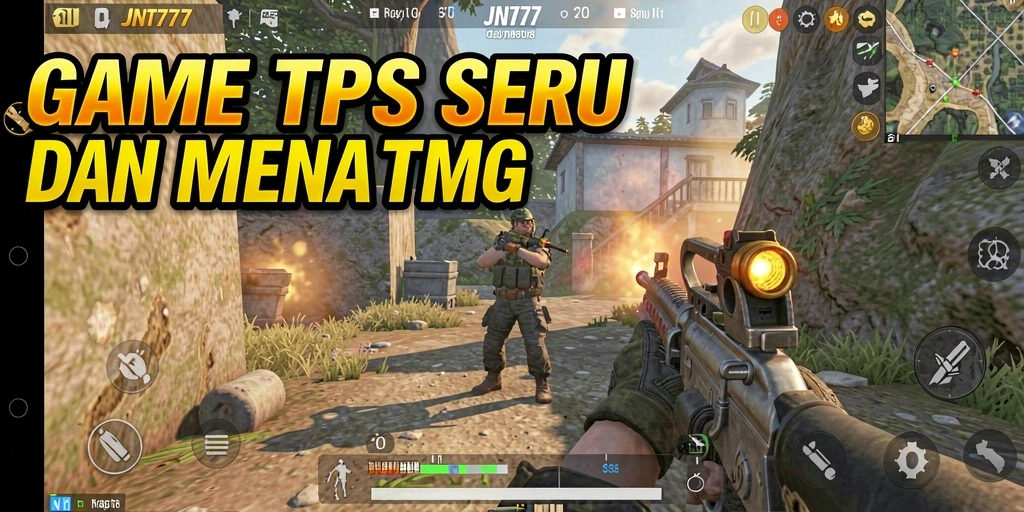 Gameplay intens JNT777 dalam pertempuran TPS menegangkan.