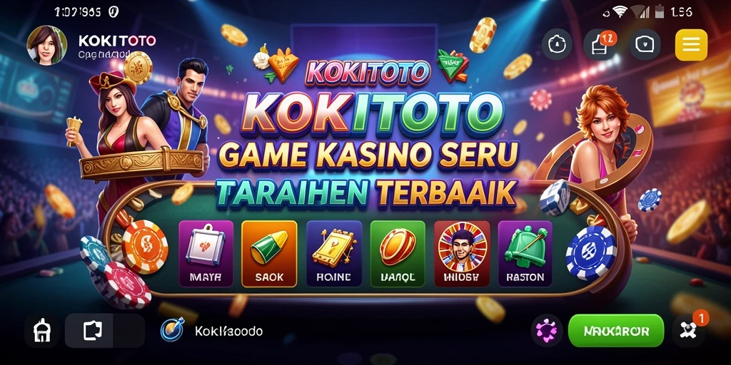 Tampilan gameplay seru di KOKITOTO dengan dealer langsung.
