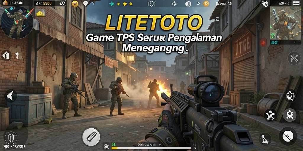Gameplay seru LITETOTO dengan aksi tembak-menembak yang intens.