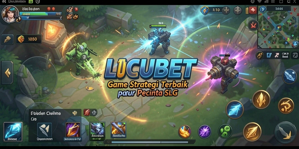 Screenshot gameplay LUCUBET yang menampilkan pertempuran strategis SLG.