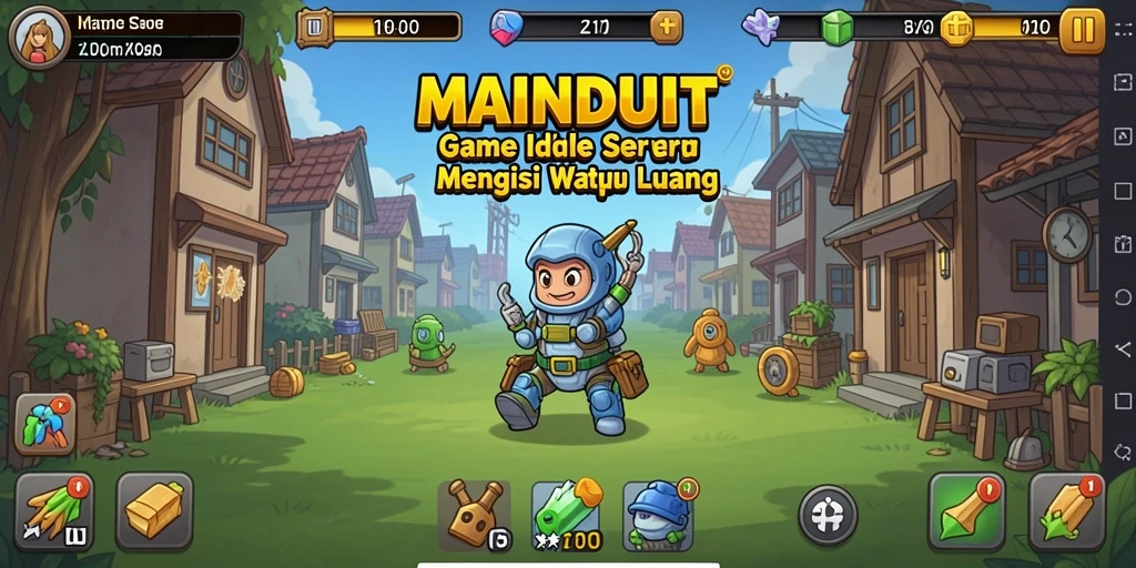 Tampilan gameplay MAINDUIT yang menarik dan santai.