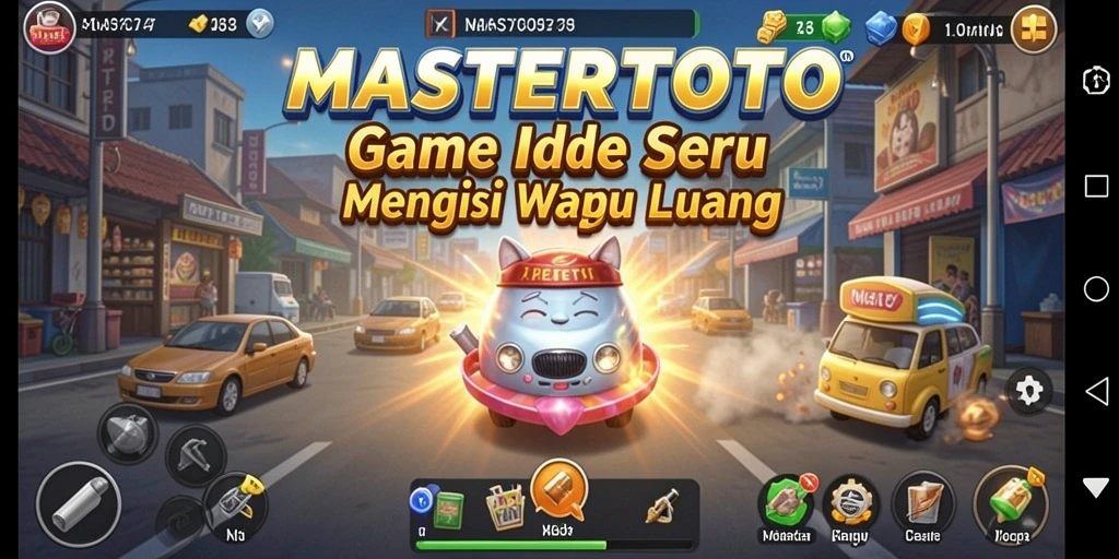 Tampilan screenshot utama MASTERTOTO menunjukkan gameplay Idle yang mengasyikkan.