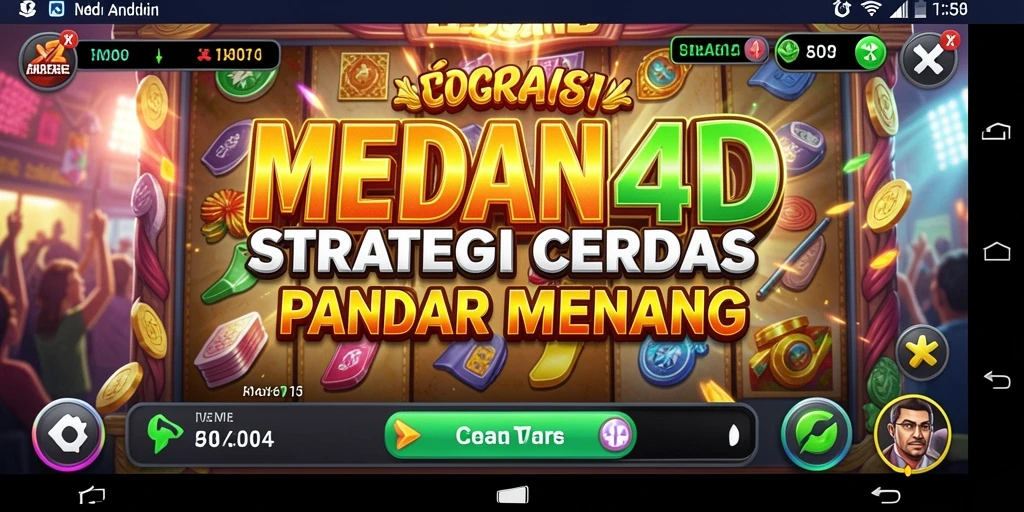 Screenshot yang menampilkan pertempuran strategis di MEDAN4D.