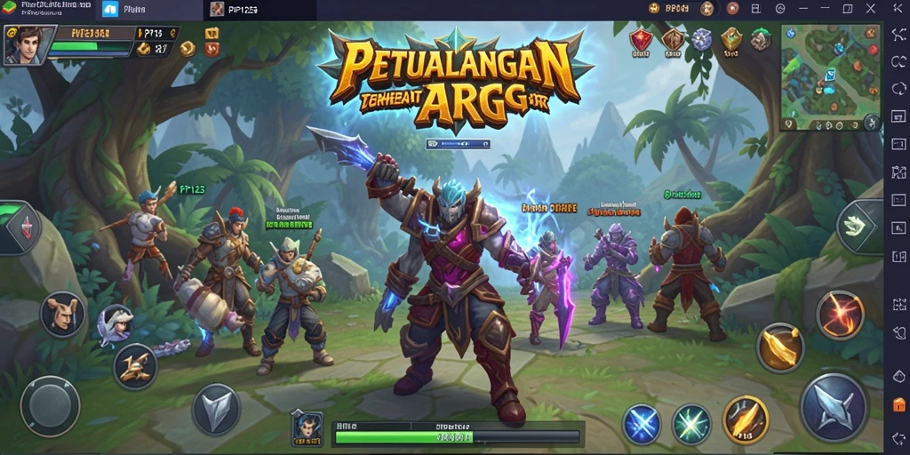 Tangkapan layar gameplay PP123 menampilkan pertarungan epik dalam dunia ARPG.