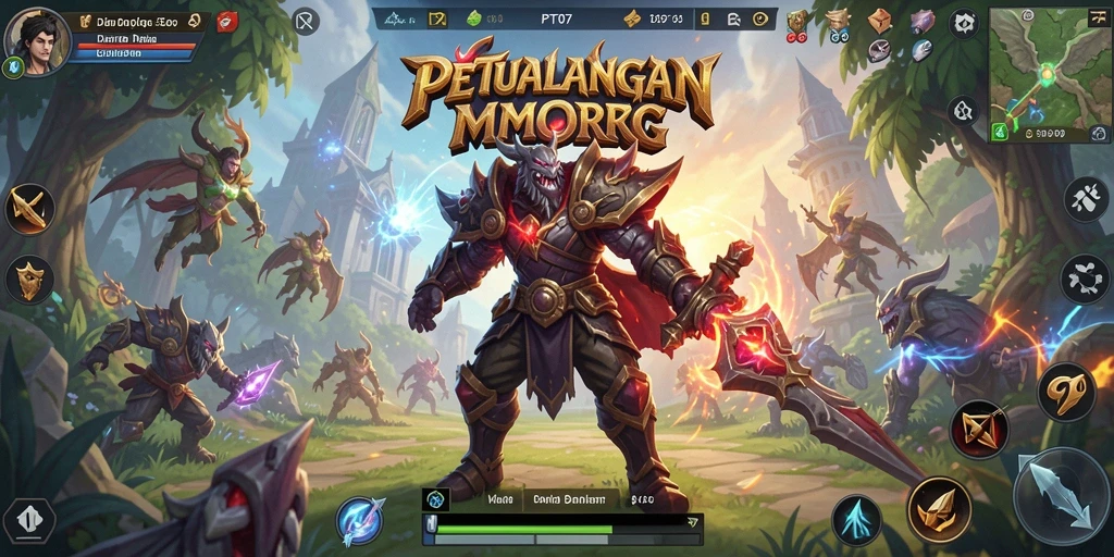 Screenshot utama PT707 menampilkan aksi seru dalam gameplay MMORPG.