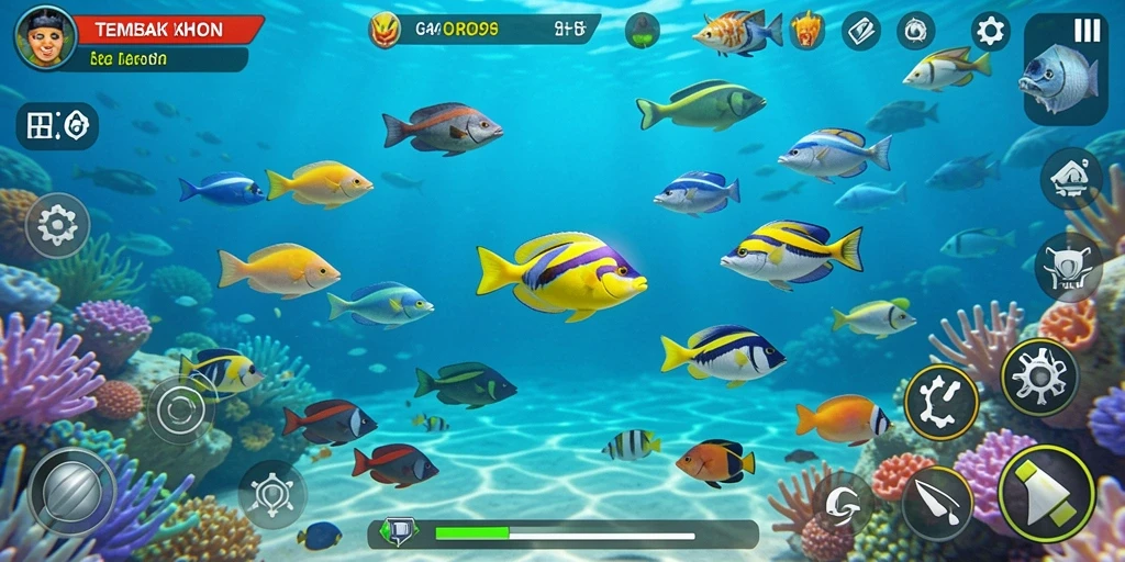 Screenshot gameplay RR89 yang menampilkan momen seru menembak ikan.