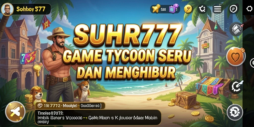 Tampilan gameplay SUHU777 yang menampilkan aksi manajemen Tycoon.