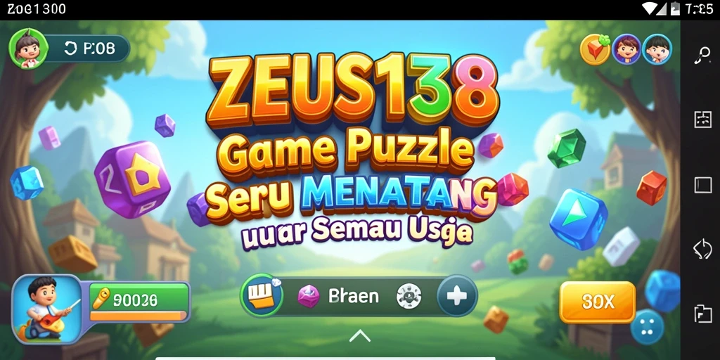 Screenshot gameplay ZEUS138 menampilkan tantangan puzzle yang menarik.