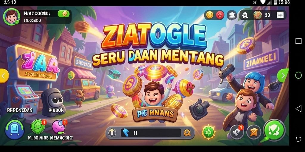 Tampilan gameplay ZIATOGEL yang seru dan penuh tantangan.